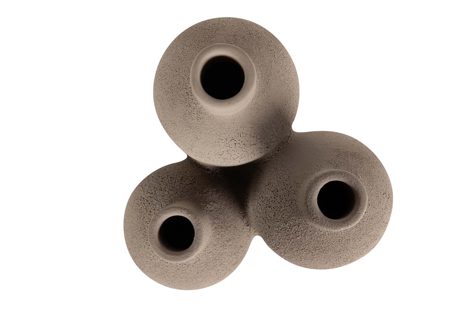 GREY CERAMIC VASE 16x16x29 CM