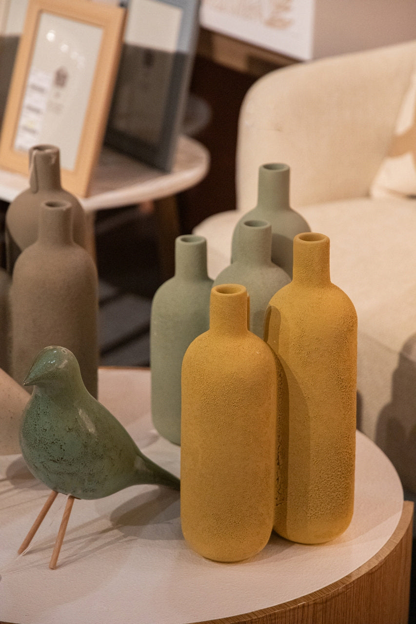 JARRON CERAMICA AMARILLO 16x16x29 CM