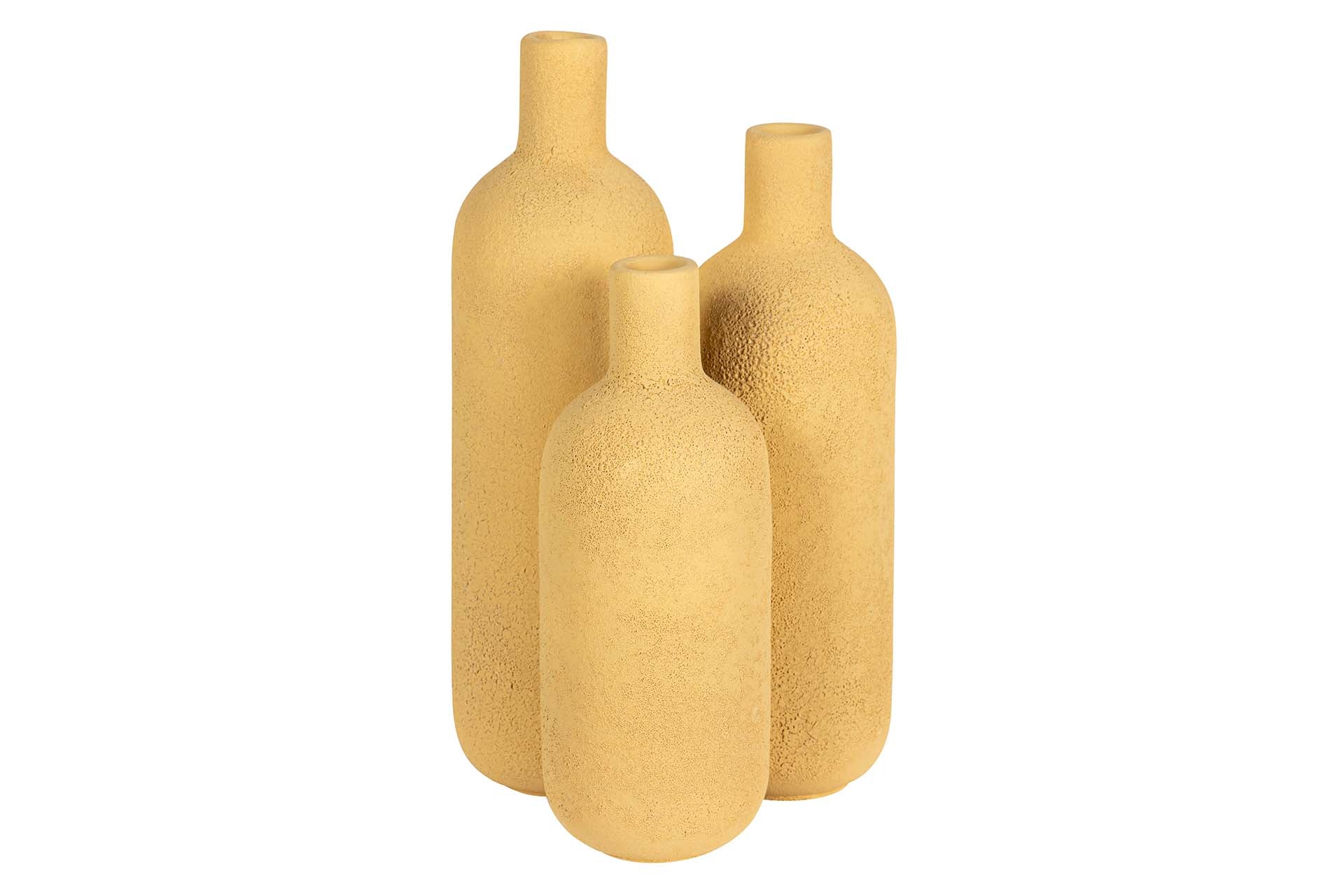 JARRON CERAMICA AMARILLO 16x16x29 CM