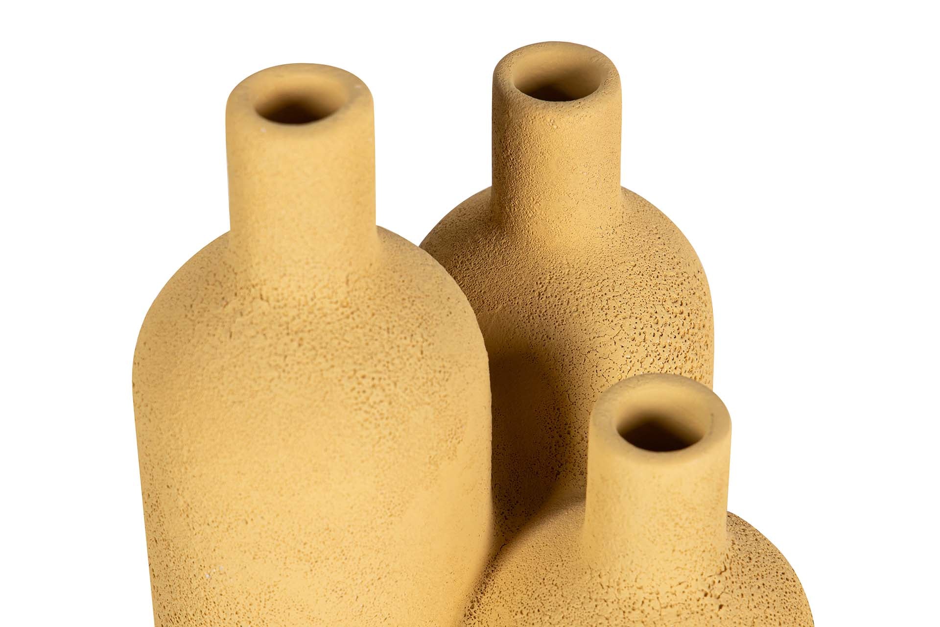 YELLOW CERAMIC VASE 16x16x29 CM