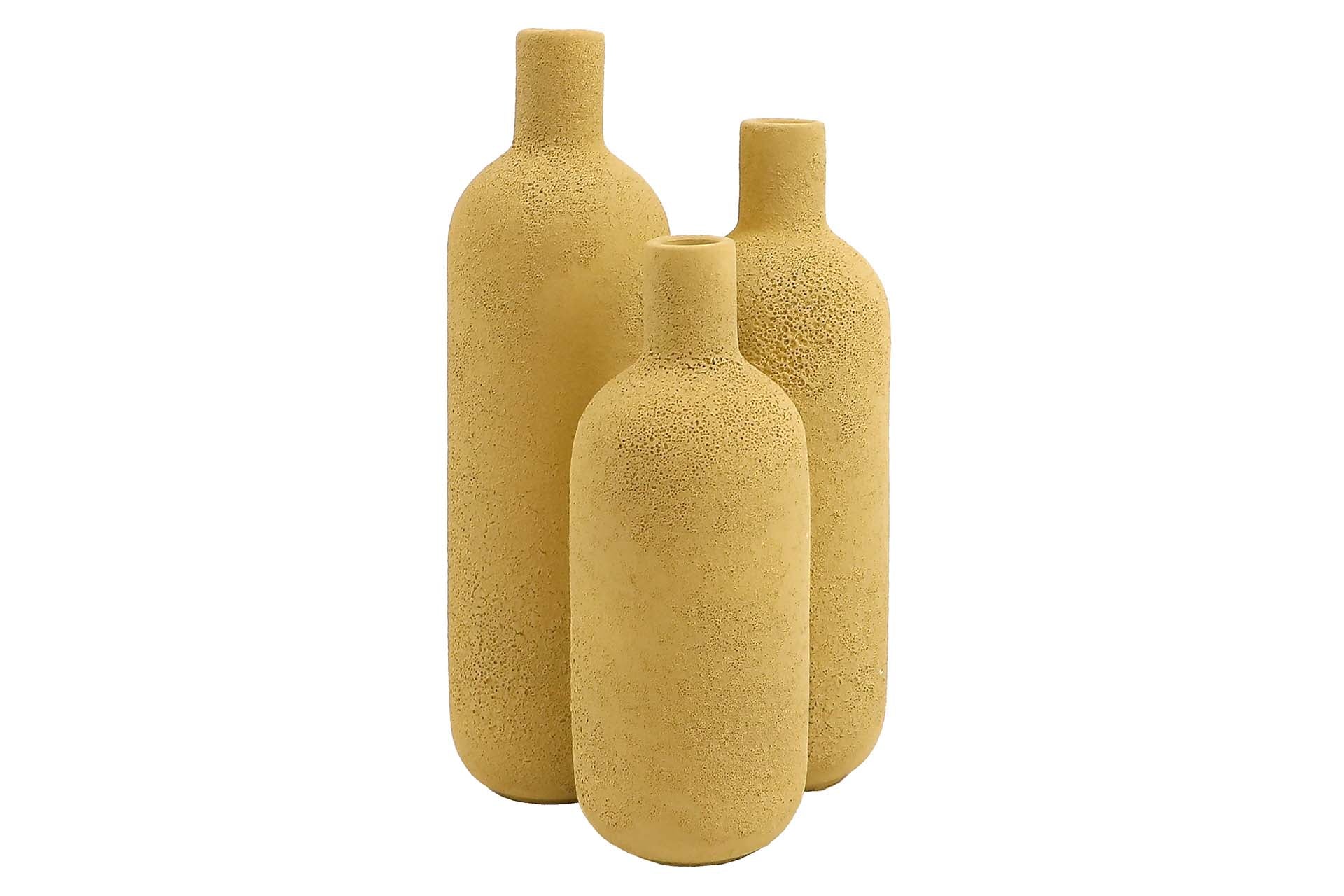 JARRON CERAMICA AMARILLO 16x16x29 CM