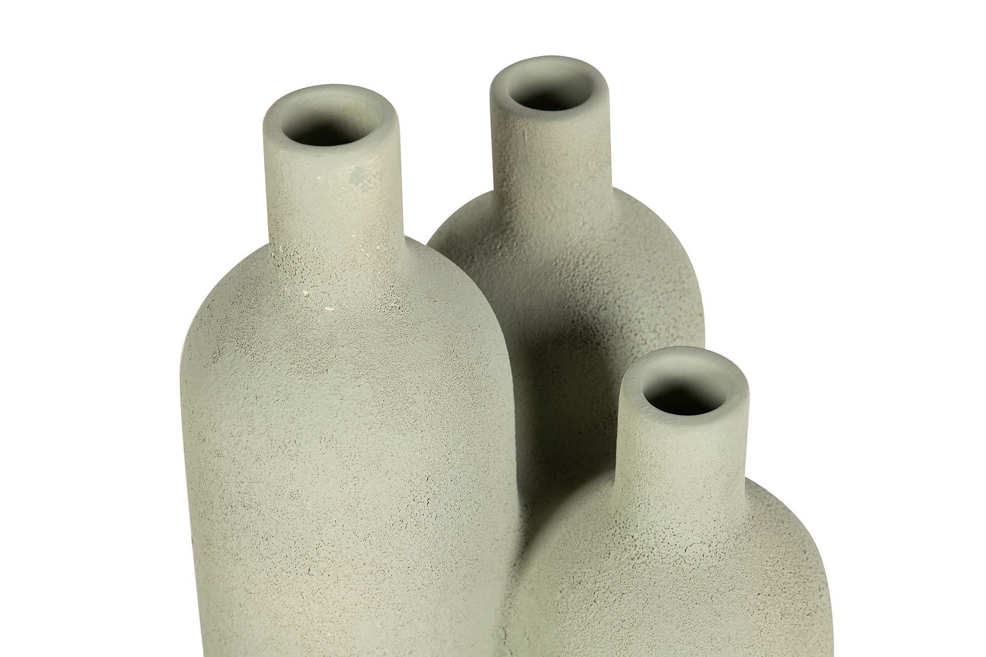 GREEN CERAMIC VASE 16x16x29 CM