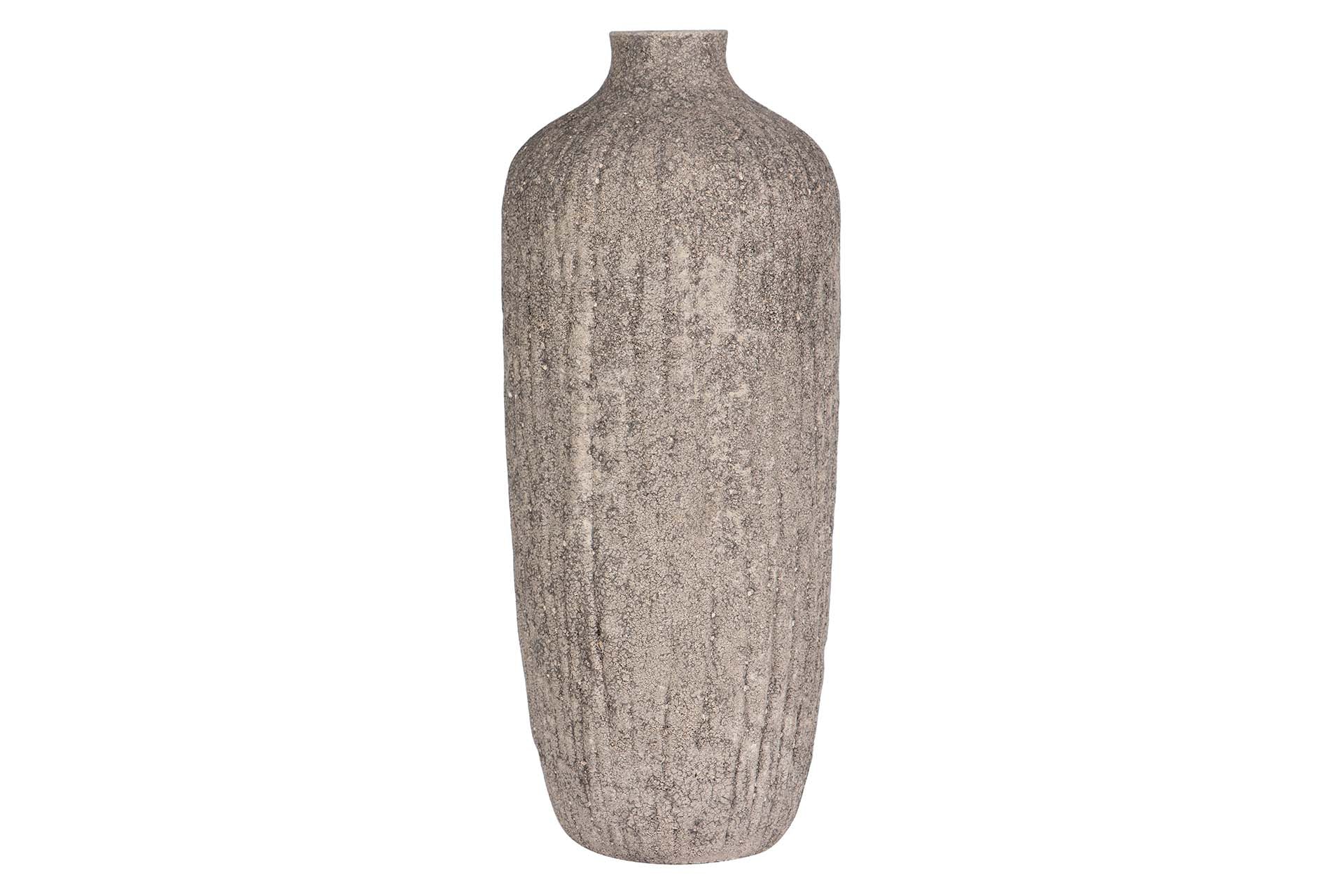 BLACK GREY CERAMIC VASE 14x14x36 CM