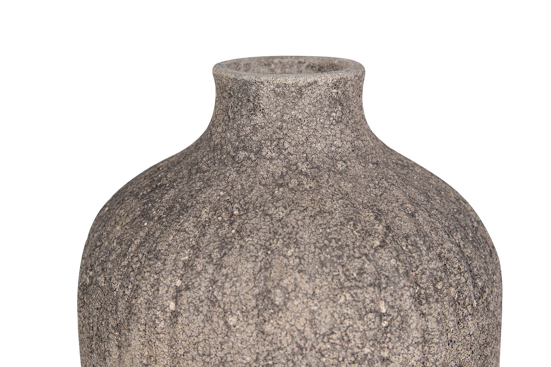 BLACK GREY CERAMIC VASE 14x14x36 CM