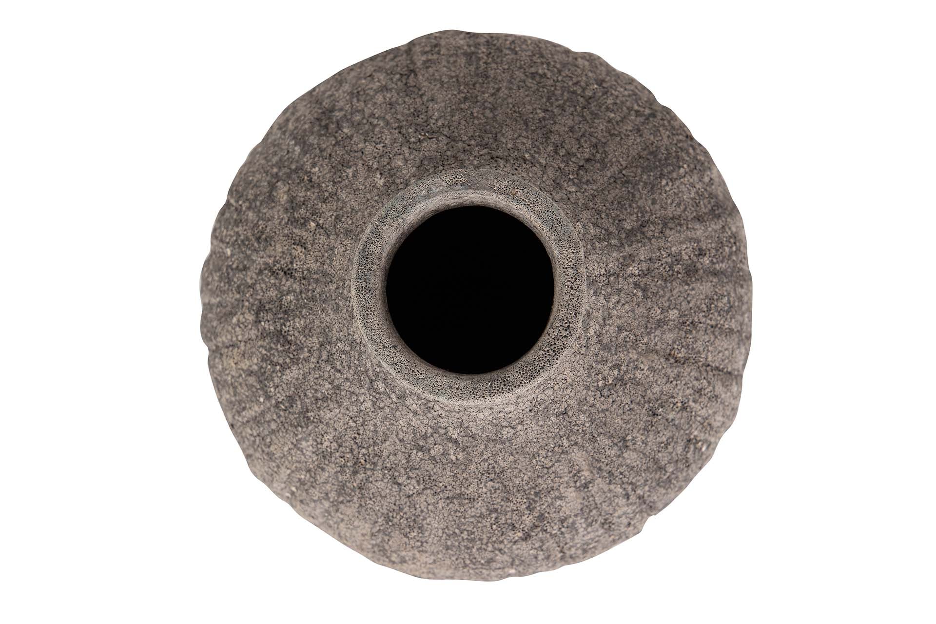 BLACK GREY CERAMIC VASE 14x14x36 CM