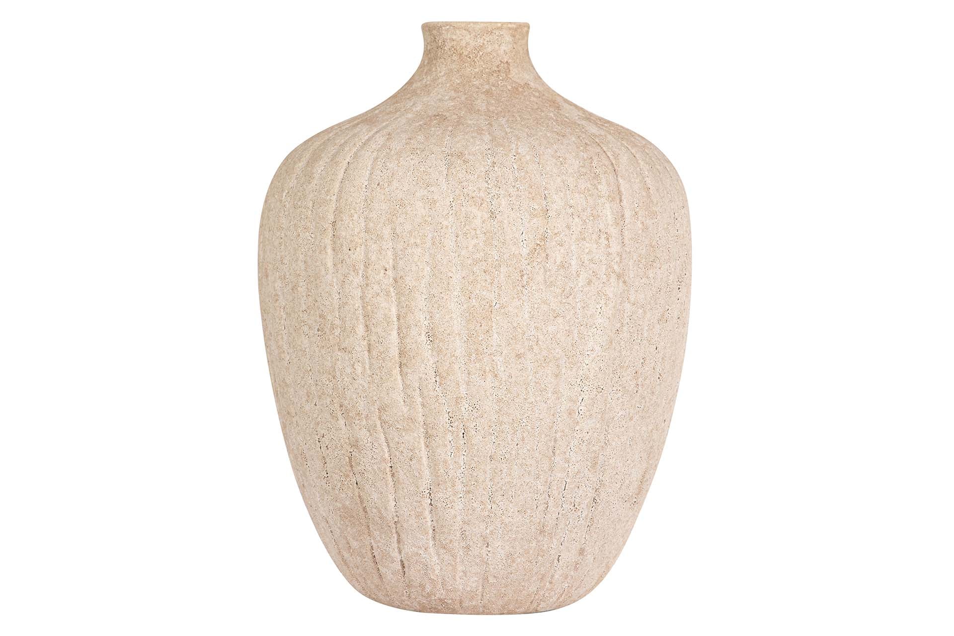 BEIGE CERAMIC VASE 19x19x26 CM