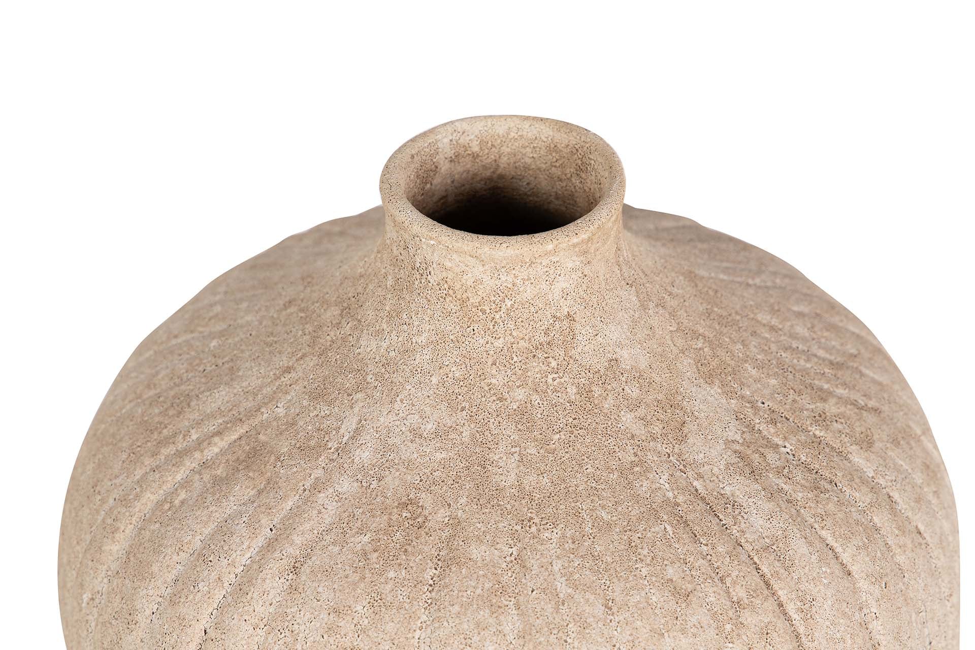 BEIGE CERAMIC VASE 19x19x26 CM