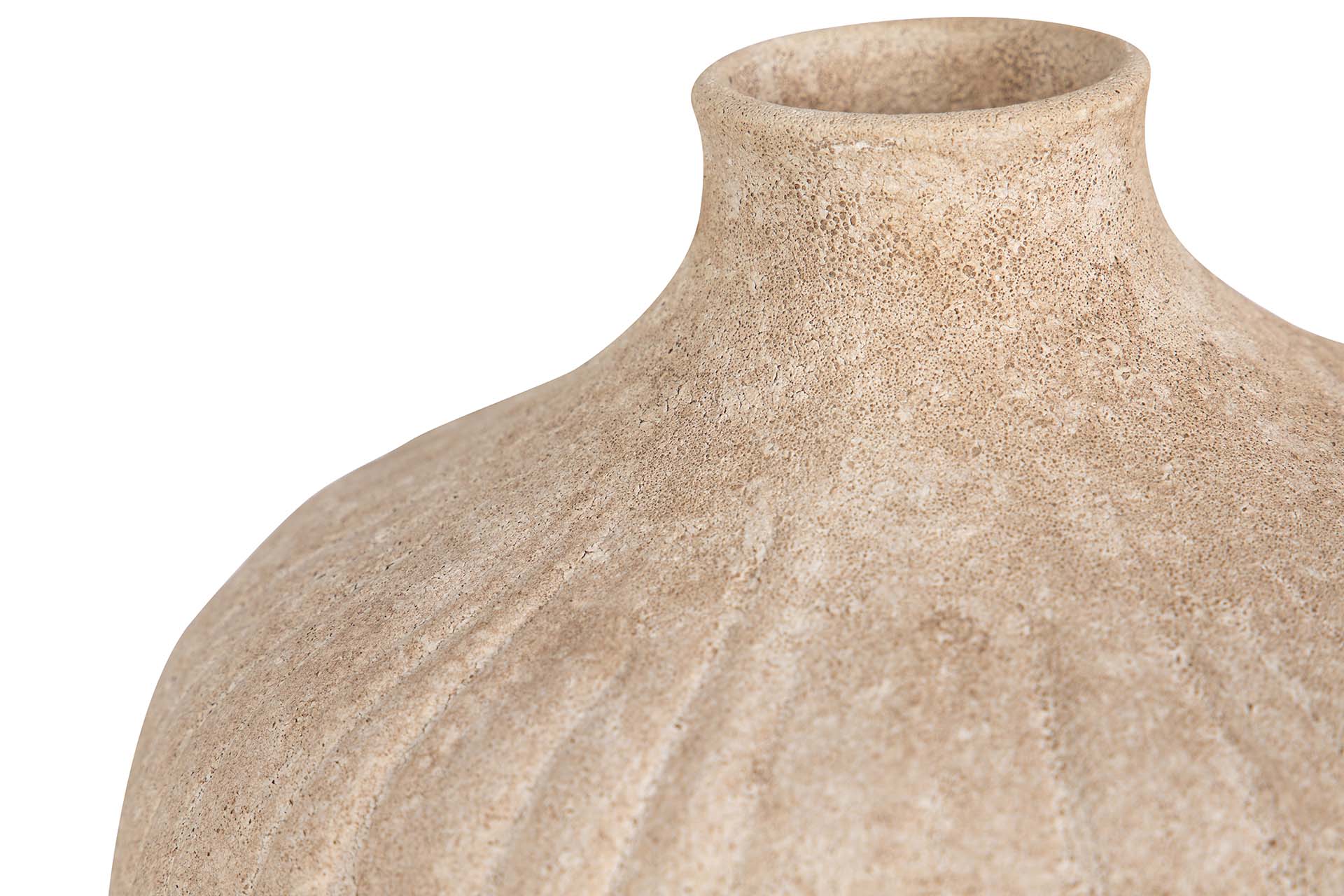 BEIGE CERAMIC VASE 19x19x26 CM