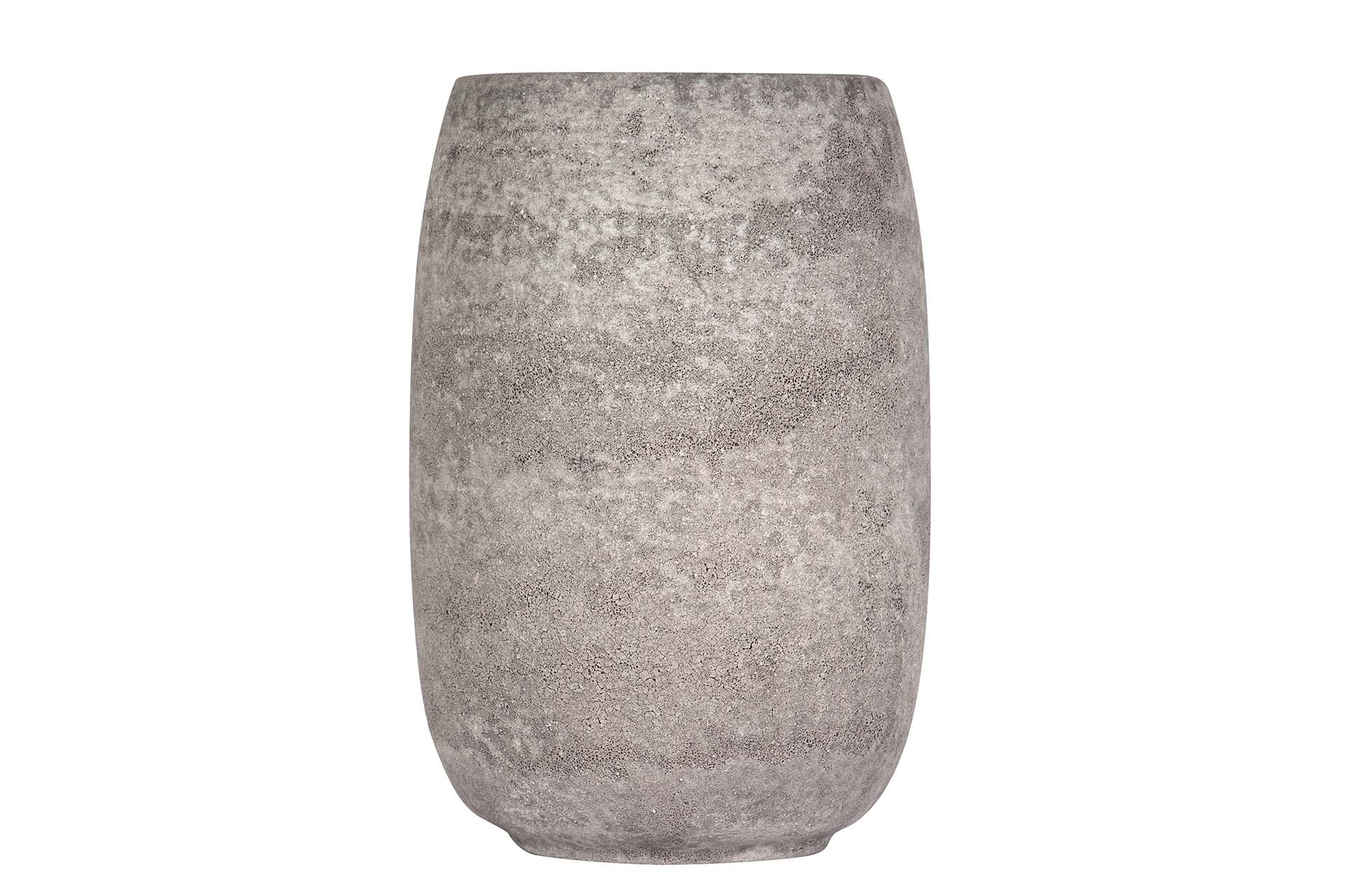 BLACK GREY CERAMIC VASE 20x20x31 CM