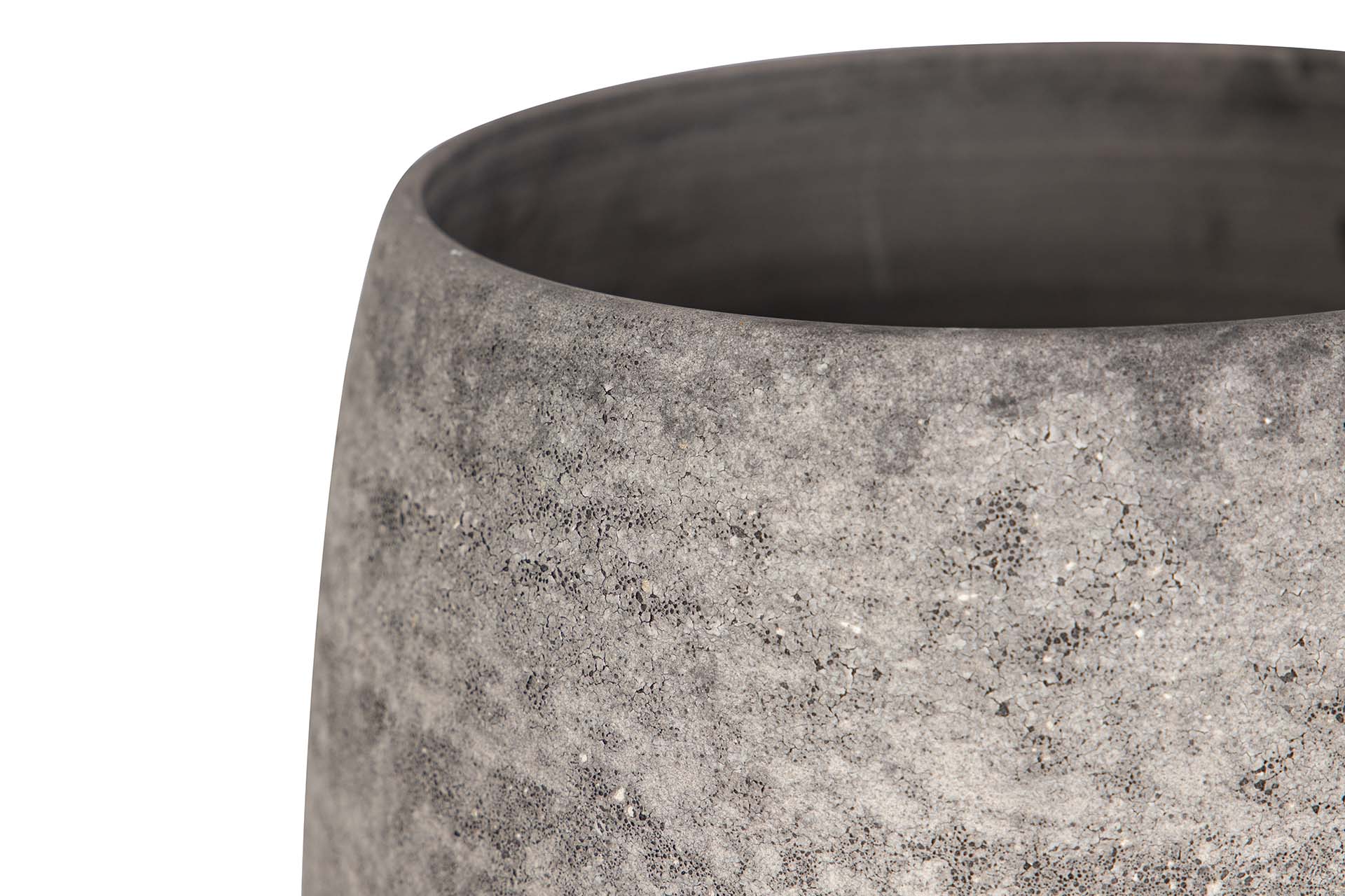 BLACK GREY CERAMIC VASE 20x20x31 CM