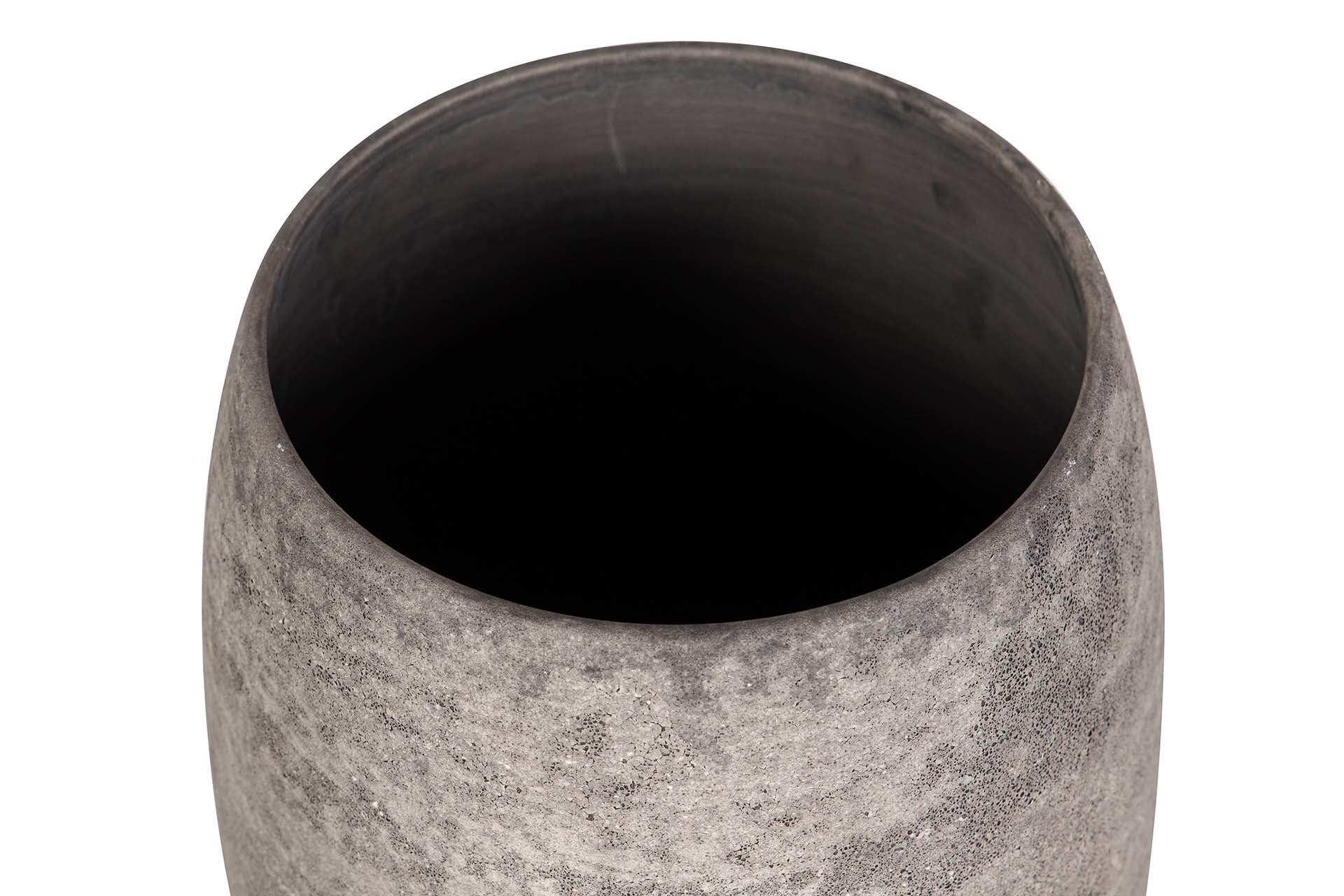 BLACK GREY CERAMIC VASE 20x20x31 CM