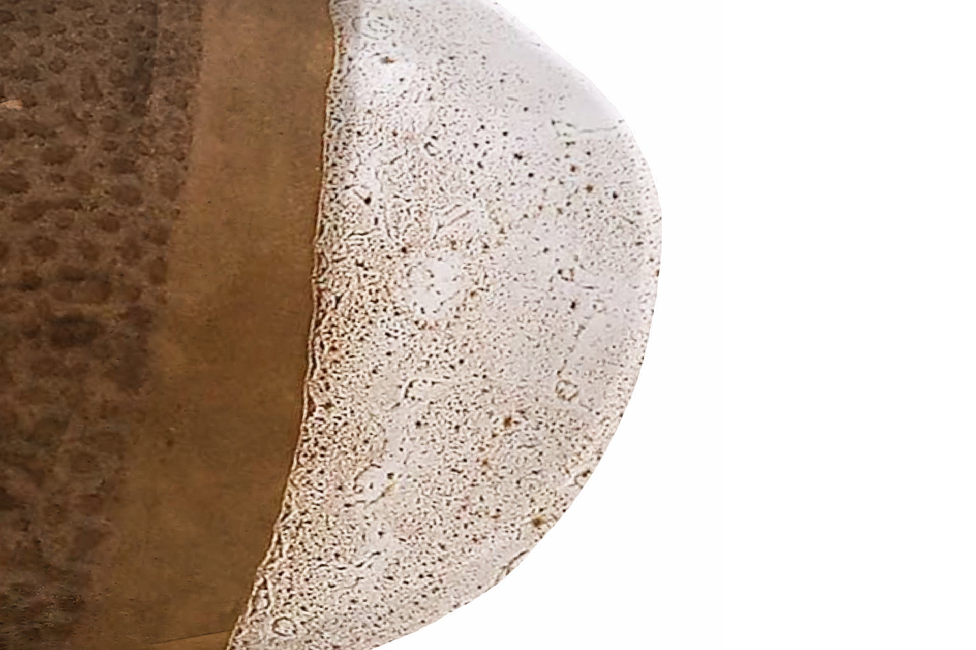 CENTRO DE MESA CERAMICA BEIGE  20x20x4 CM