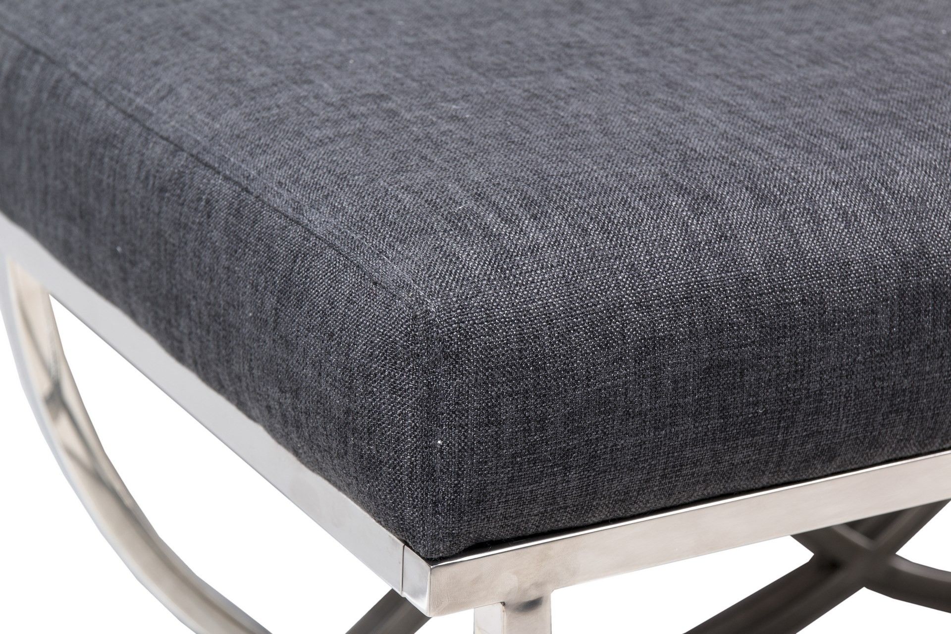 PIE DE CAMA INOX. CROMO LINO NEGRO 142x46x46 CM