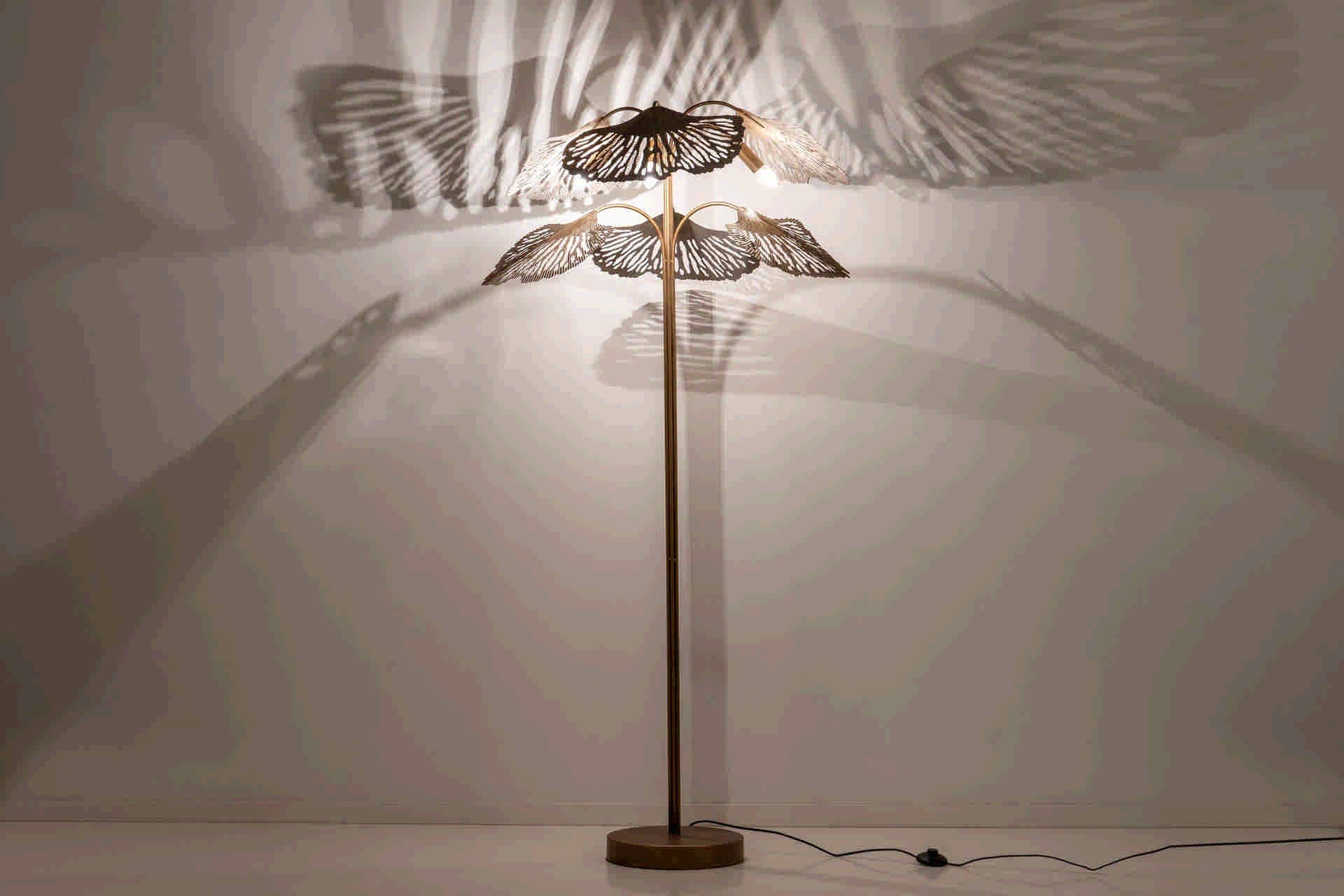 GOLD METAL FLOOR LAMP 88x88x166 CM