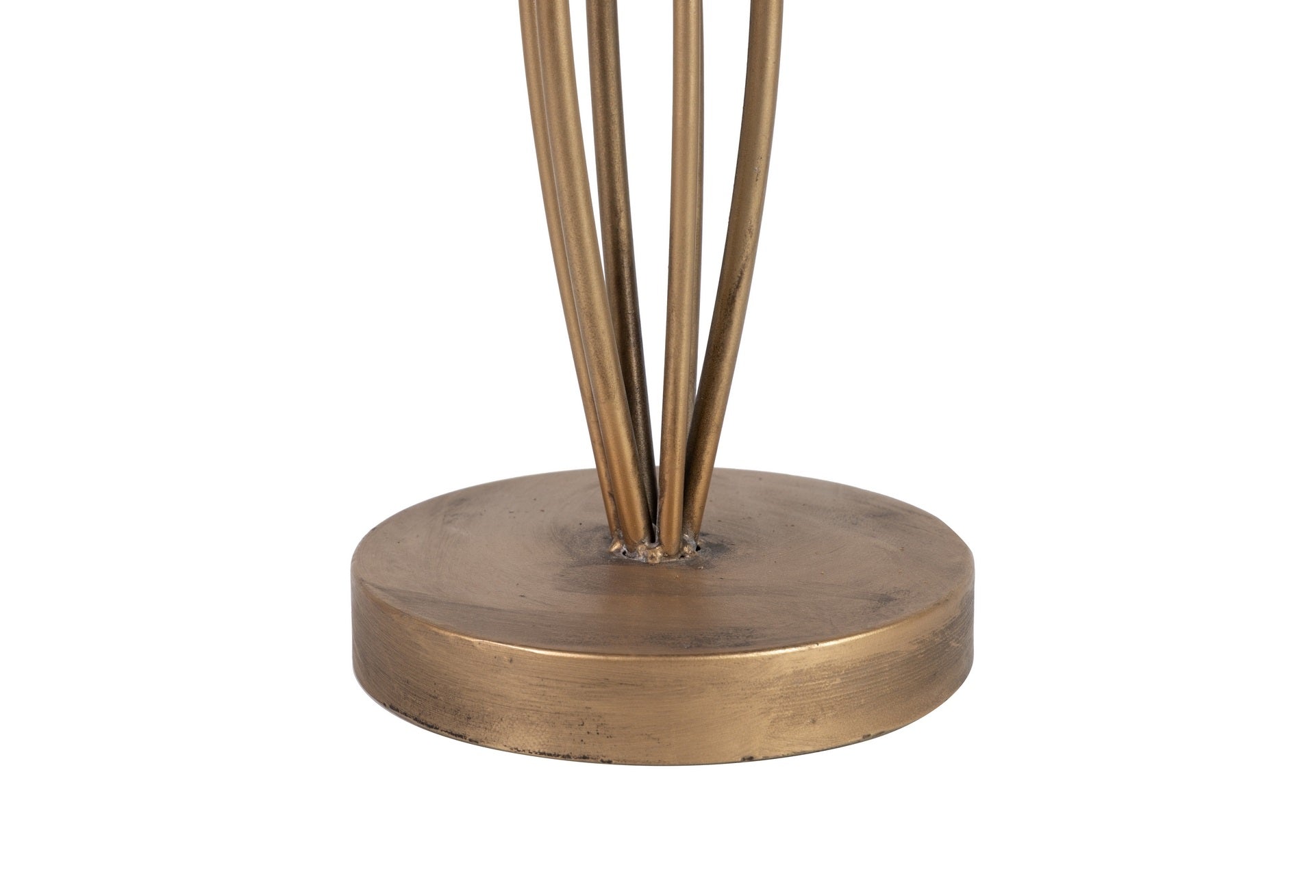 CANDEEIRO DE MESA DE METAL DOURADO 68x68x67 CM