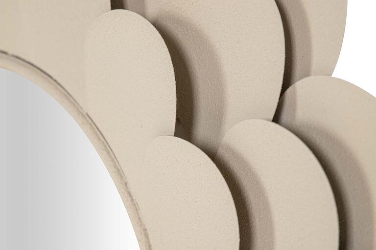 ESPEJO METAL REDONDO BEIGE 86x7x86 CM