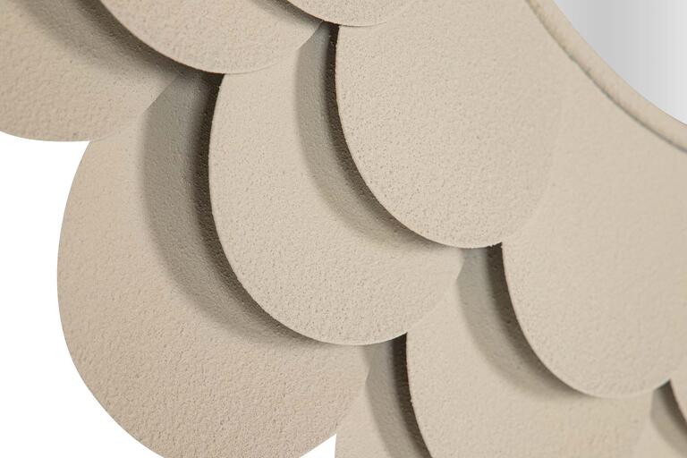 ESPEJO METAL REDONDO BEIGE 86x7x86 CM
