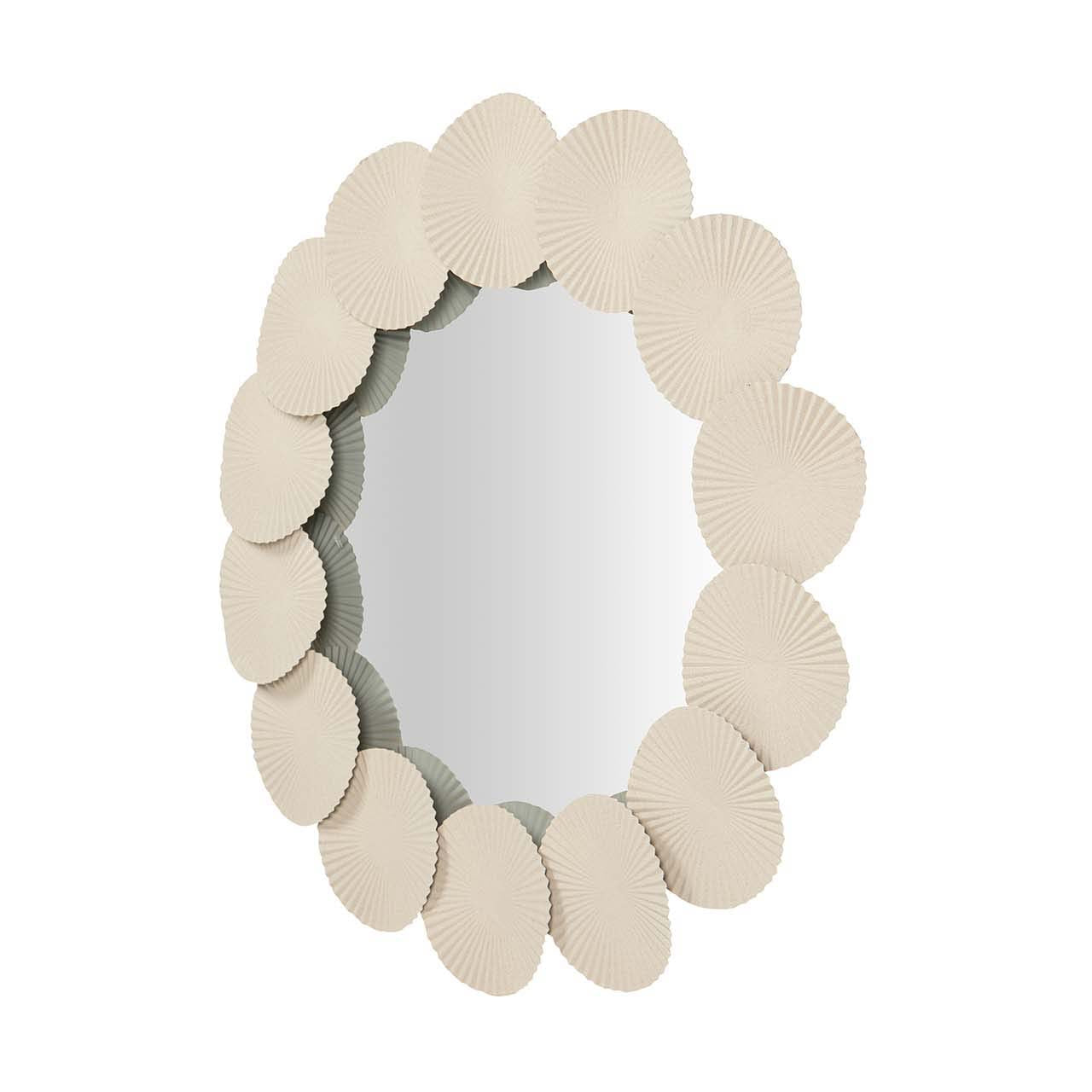 ESPEJO METAL REDONDO BEIGE 75x4x75 CM