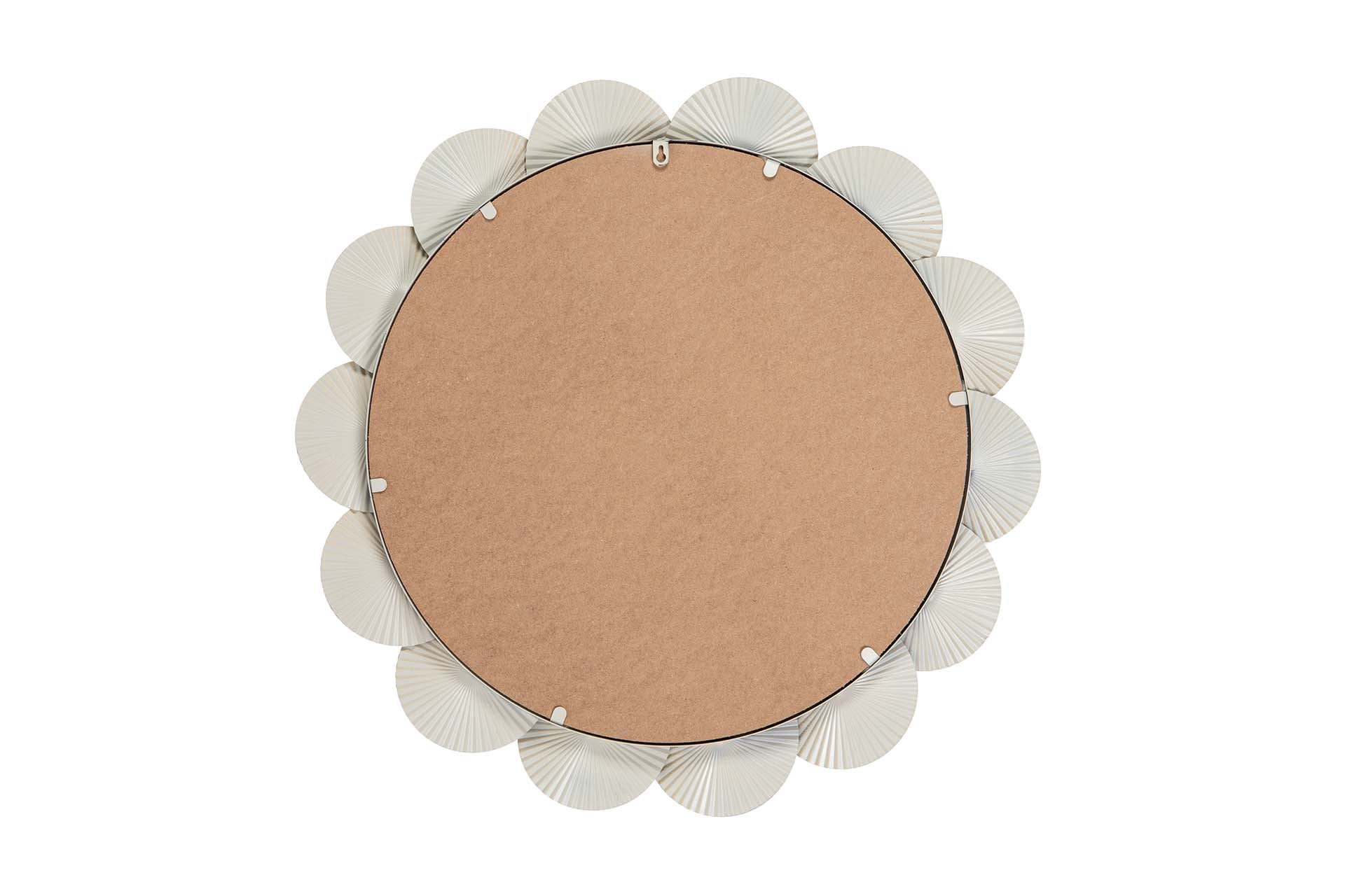 ESPEJO METAL REDONDO BEIGE 75x4x75 CM