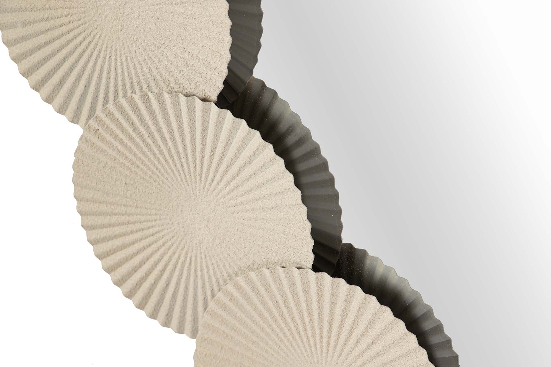 ESPEJO METAL REDONDO BEIGE 90x6x90 CM