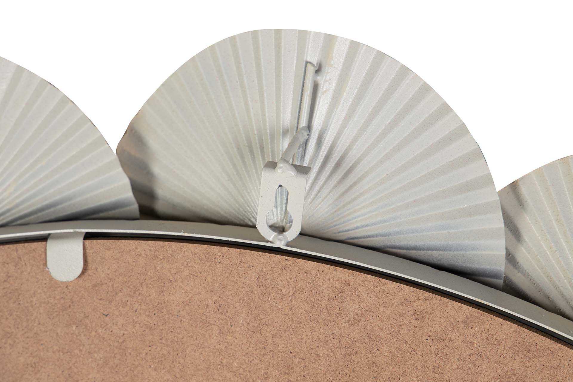 ESPEJO METAL REDONDO BEIGE 90x6x90 CM