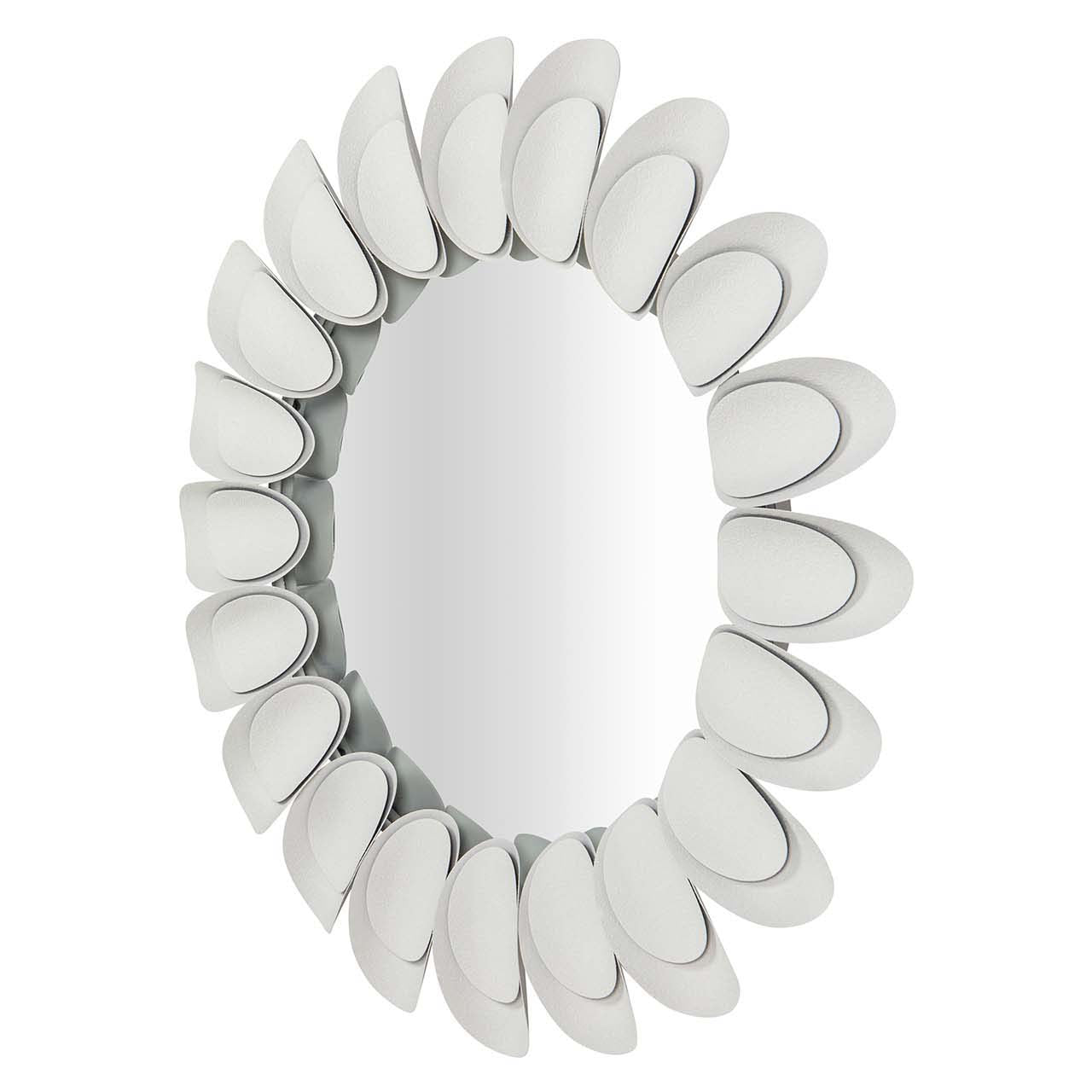 ESPEJO METAL REDONDO BLANCO 85x6x85 CM