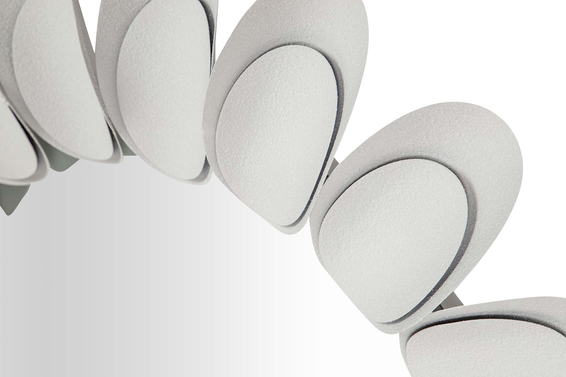 ESPEJO METAL REDONDO BLANCO 85x6x85 CM