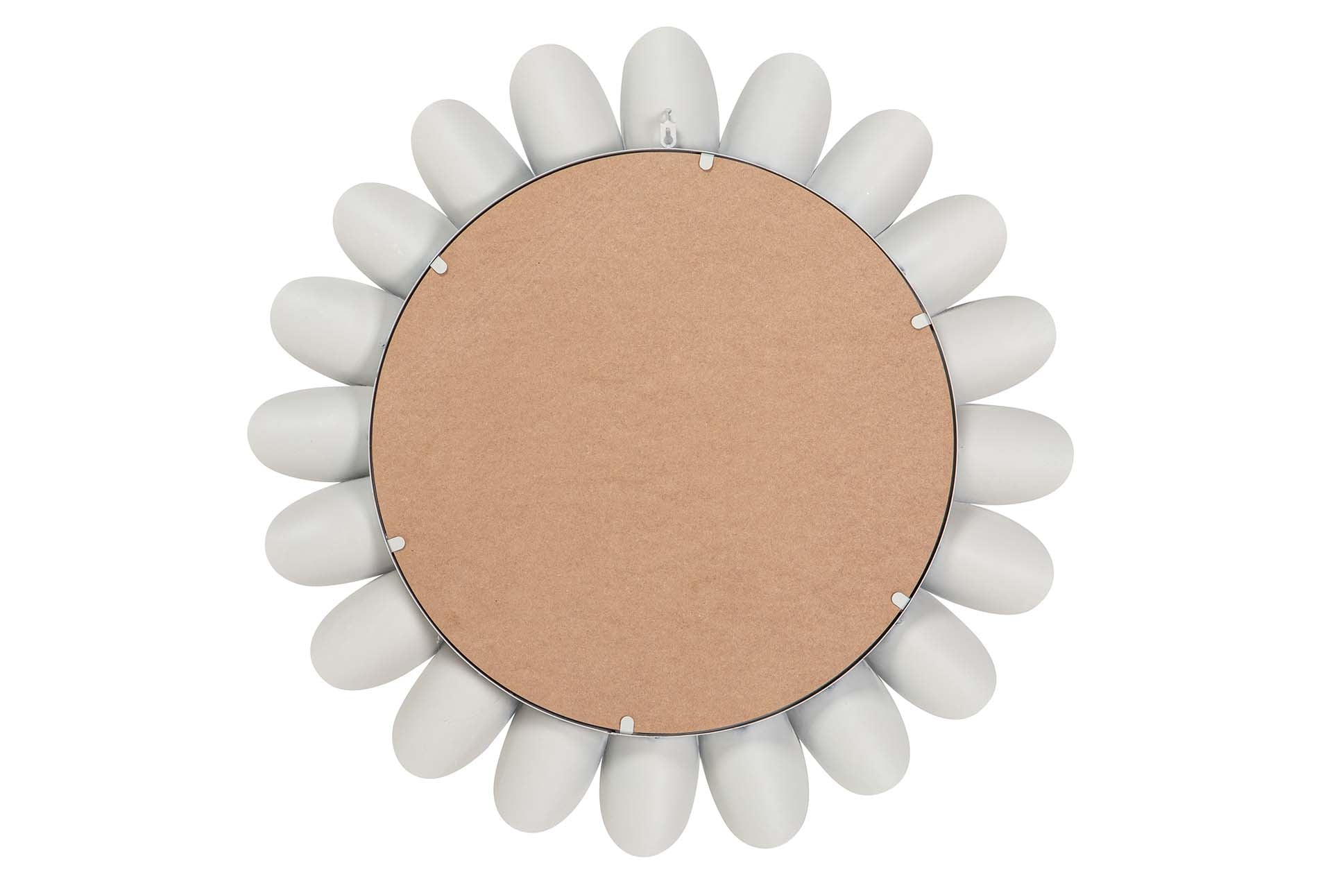 ESPEJO METAL REDONDO BLANCO 85x6x85 CM