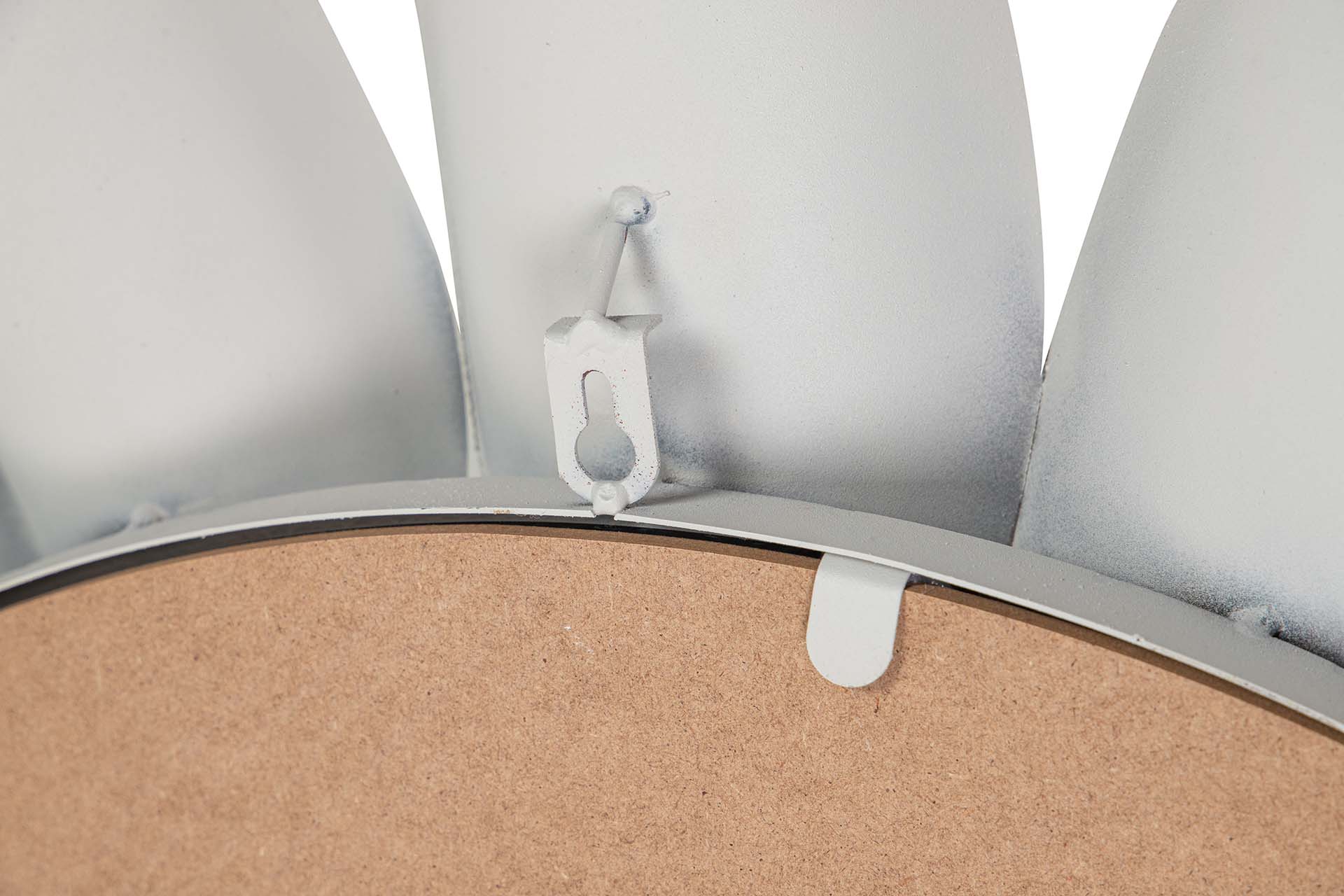 ESPEJO METAL REDONDO BLANCO 85x6x85 CM