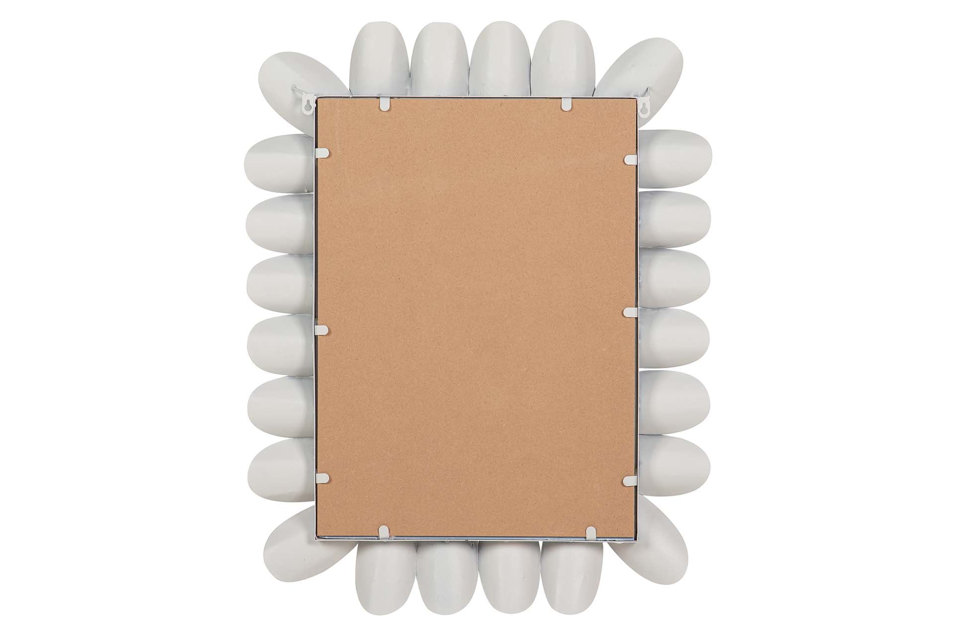 ESPEJO METAL OVALADO BLANCO 63x6x82 CM