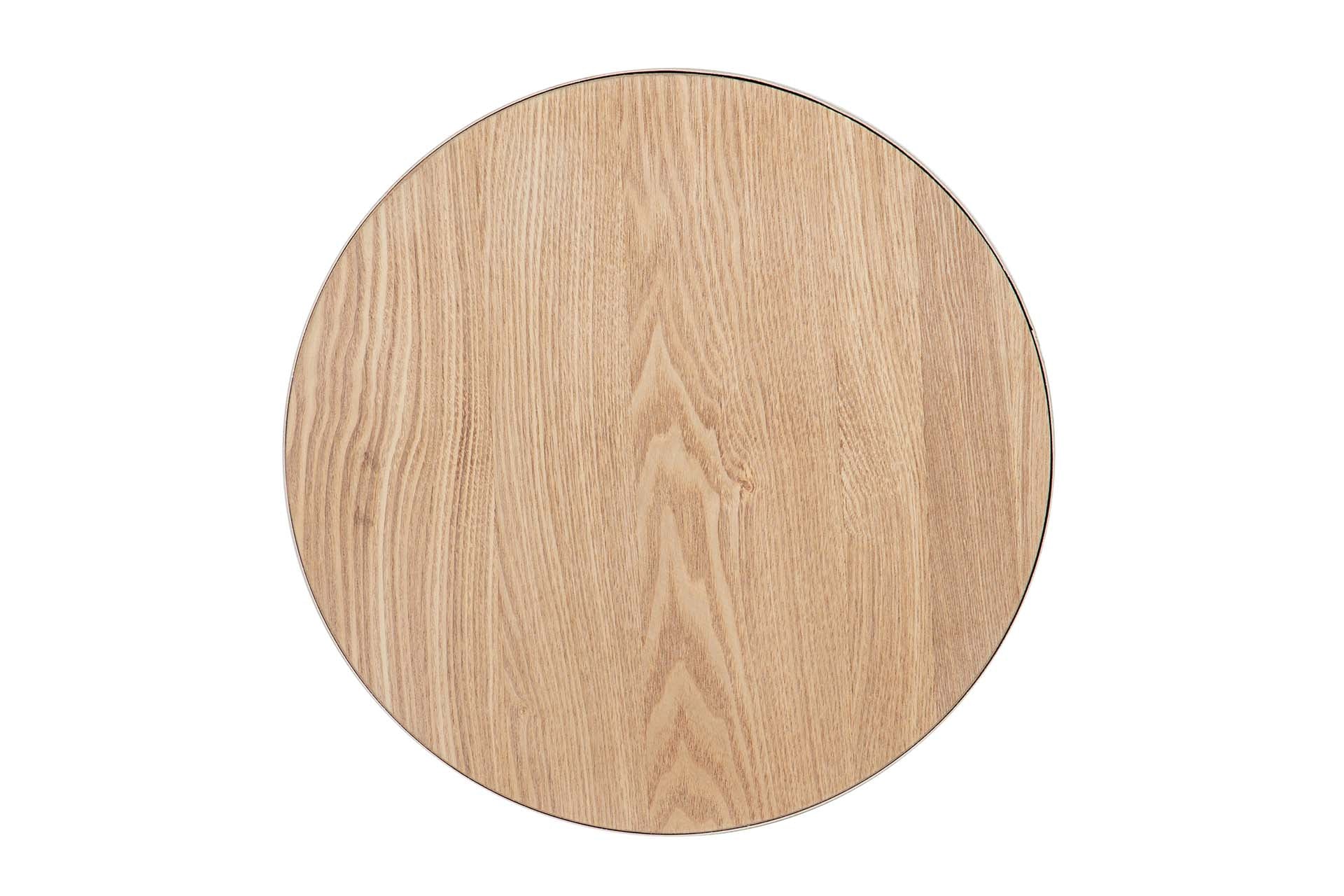 MESITA AUXILIAR METAL MDF BEIGE 41x41x63 CM