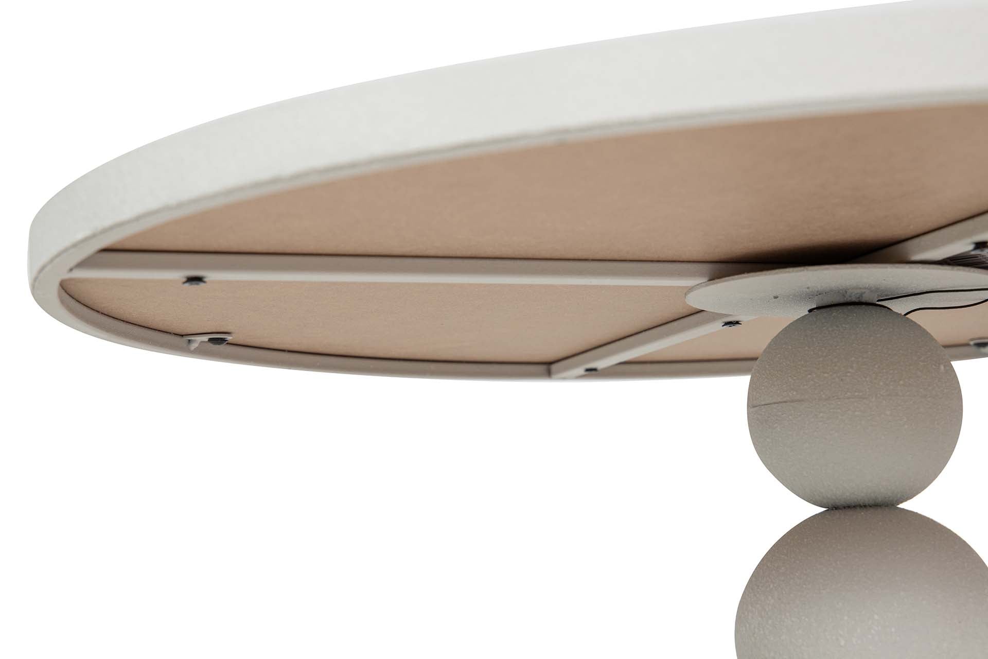 MESITA AUXILIAR METAL MDF BLANCO 60x60x58 CM