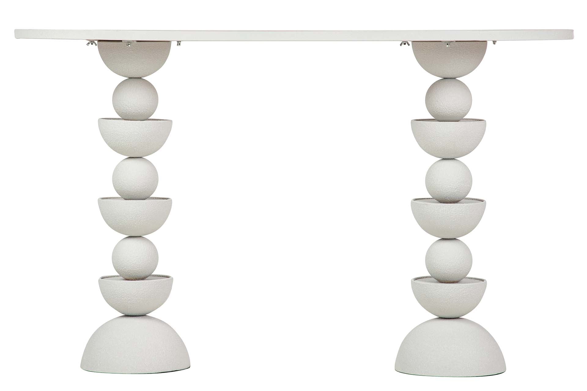 CONSOLA METAL MDF BLANCO 120x40x75 CM