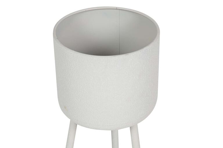 PLANTERO METAL BLANCO 20x20x50 CM