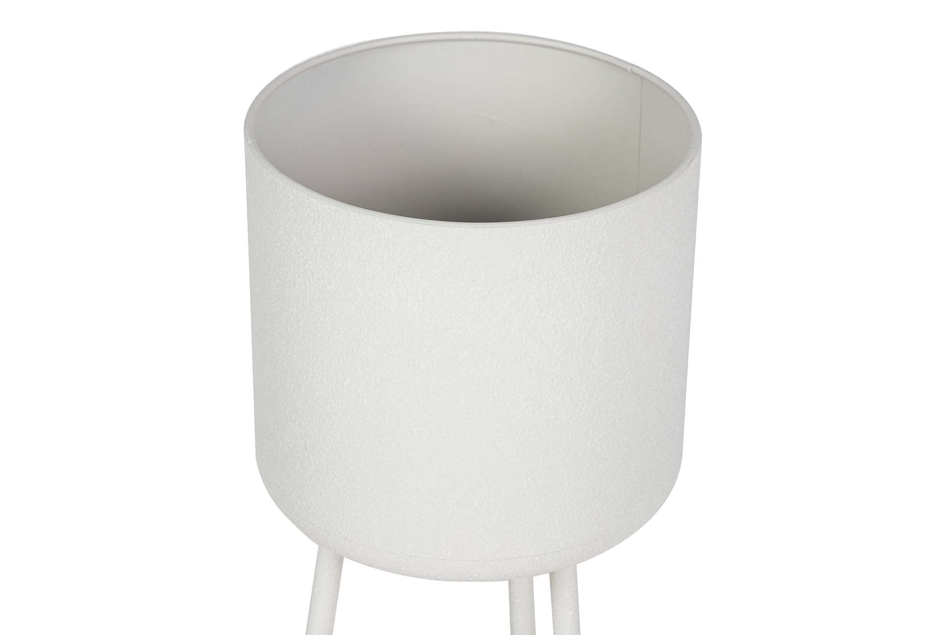 PLANTERO METAL BLANCO 25x25x80 CM