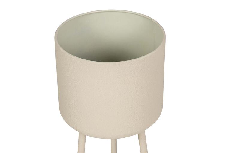 PLANTERO METAL BEIGE 23x23x65 CM