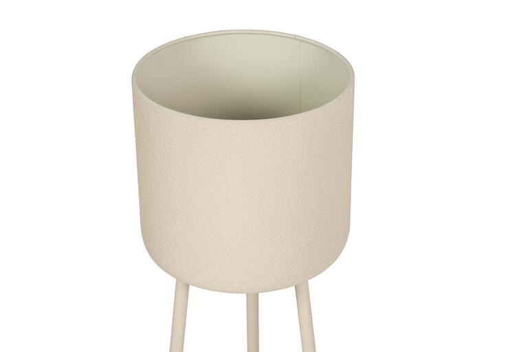 PLANTERO METAL BIEGE 25x25x80 CM