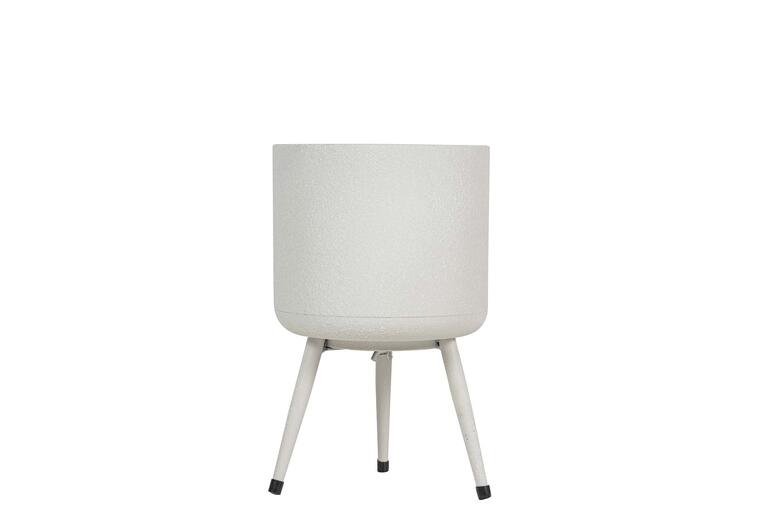 PLANTERO METAL BLANCO 20x20x32 CM