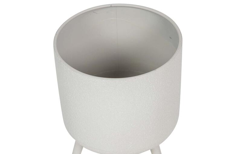 PLANTERO METAL BLANCO 20x20x32 CM