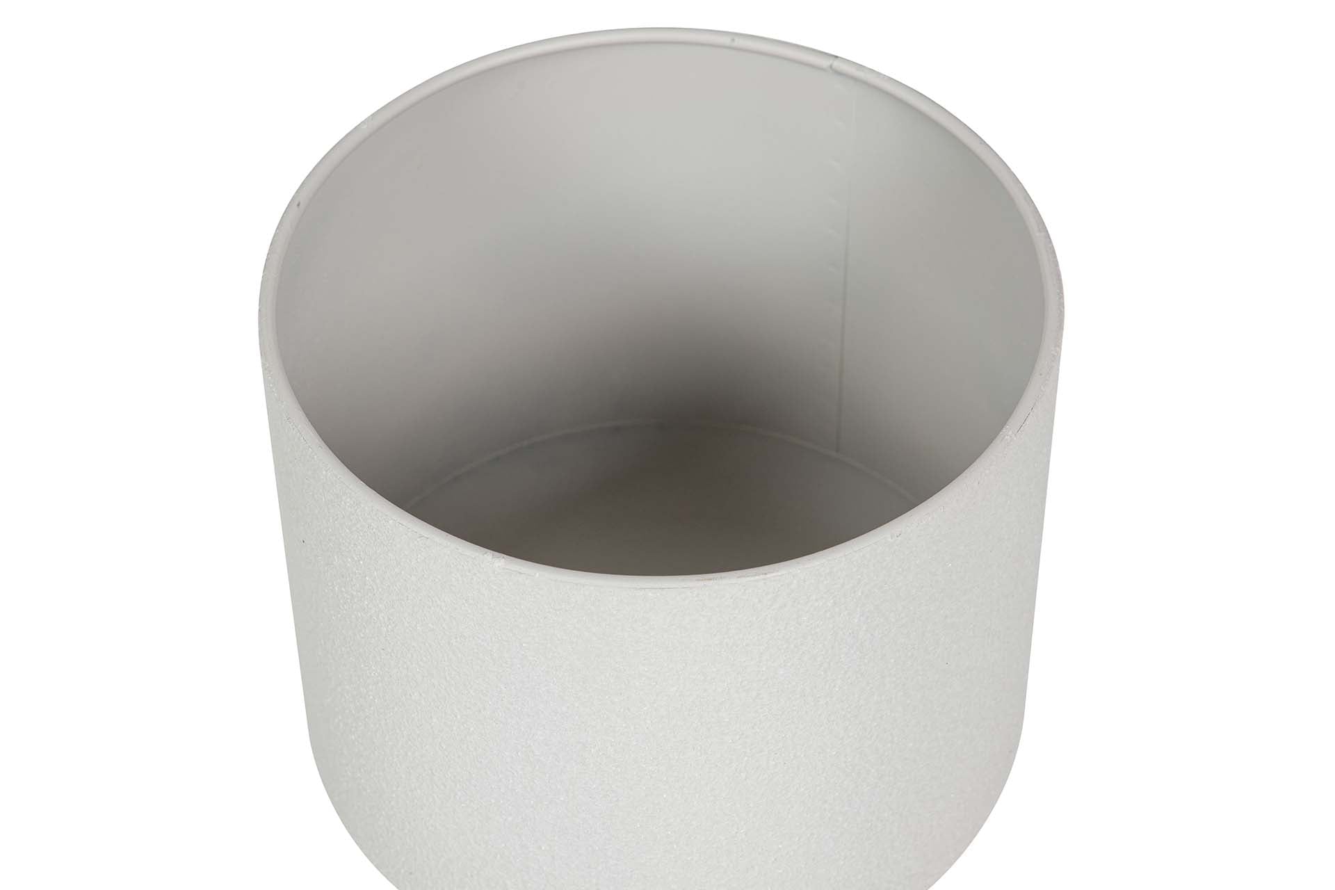 PLANTERO METAL BLANCO 23x23x39 CM