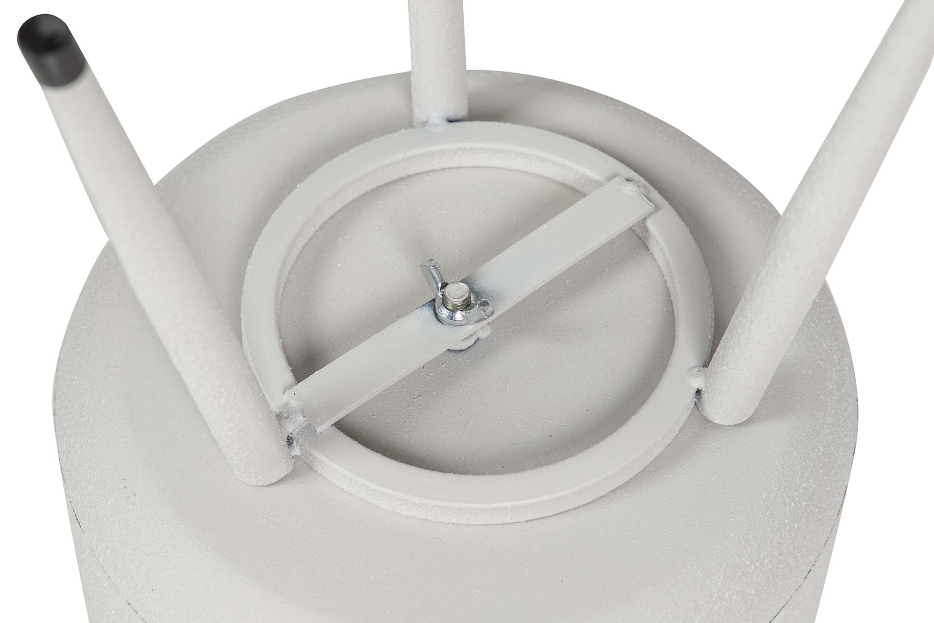 PLANTERO METAL BLANCO 23x23x39 CM