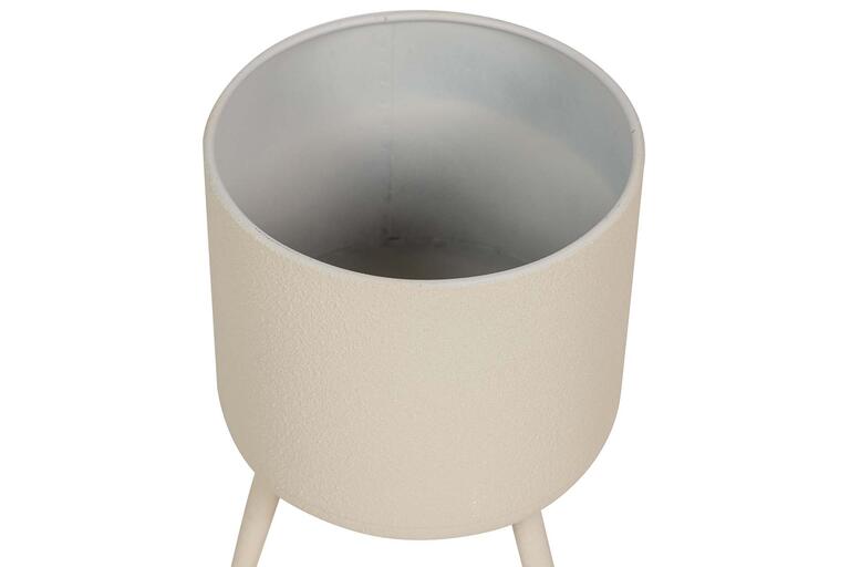 PLANTERO METAL BEIGE 20x20x32 CM