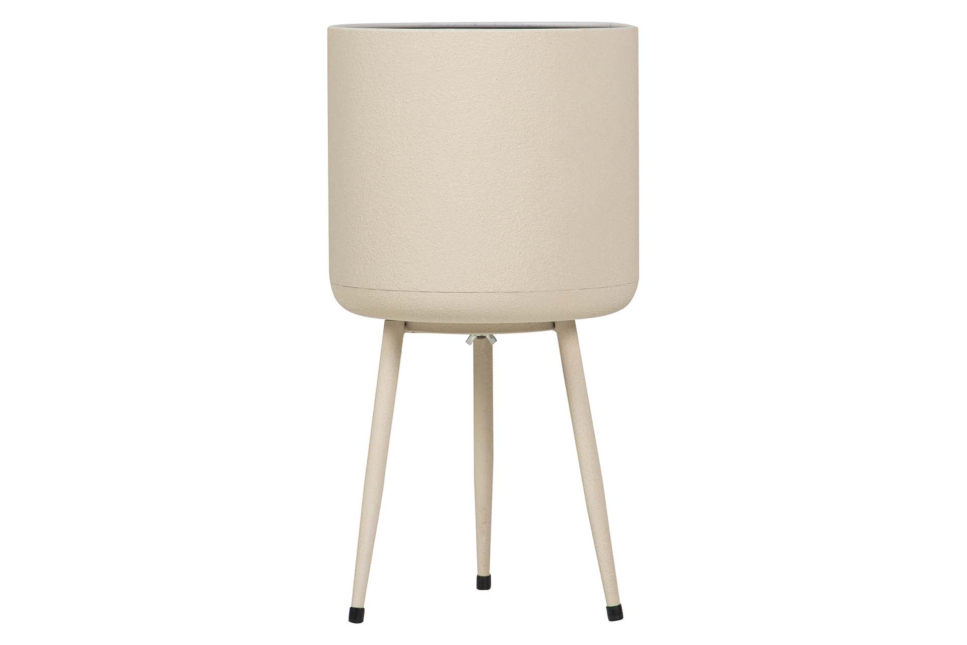 PLANTERO METAL BEIGE 25x25x47 CM