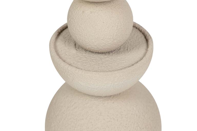 CANDELABRO METAL BEIGE 13x13x32 CM