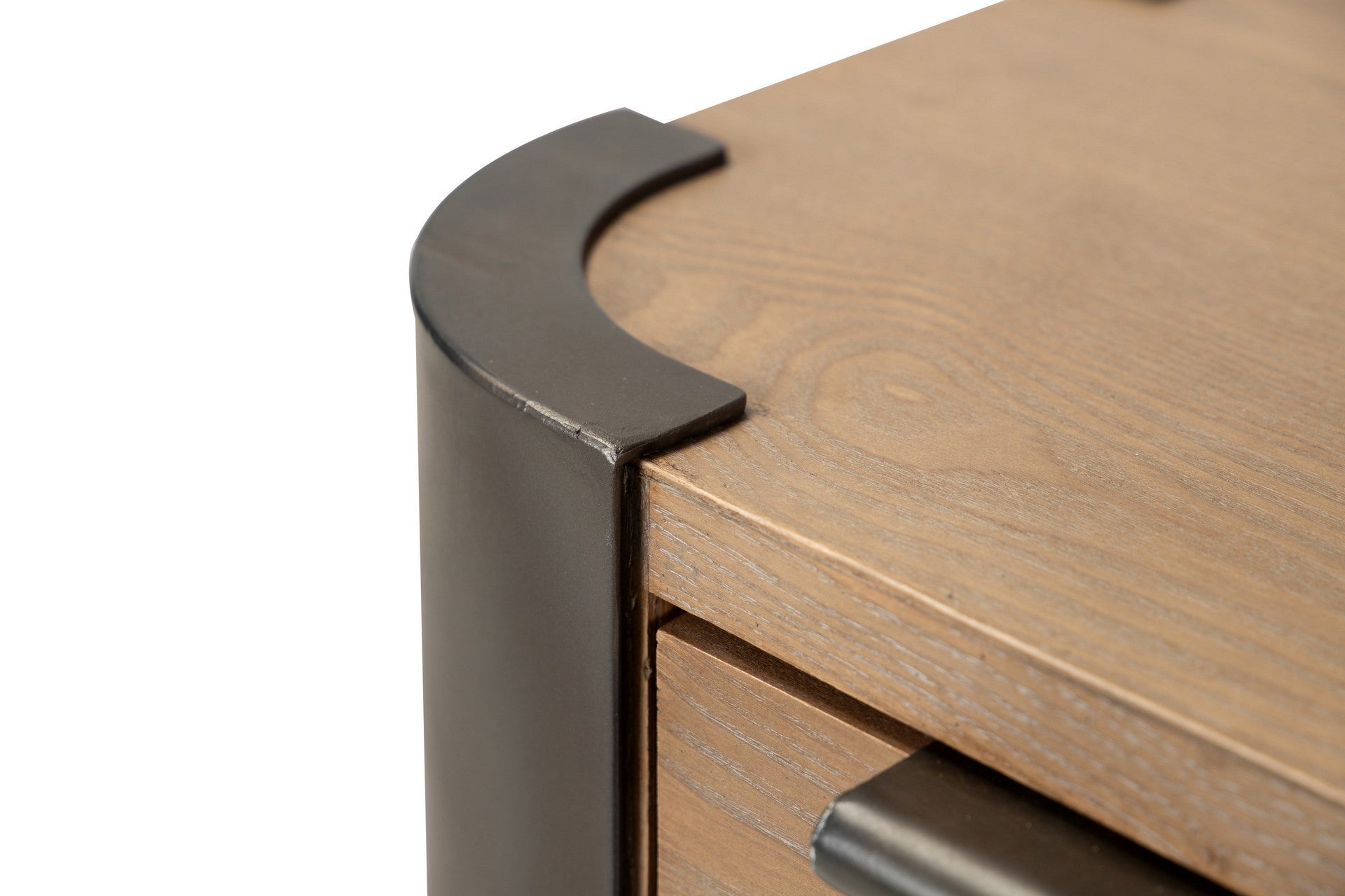 MESA DE METAL DE MADEIRA MARROM PRETA 48x35x56 CM