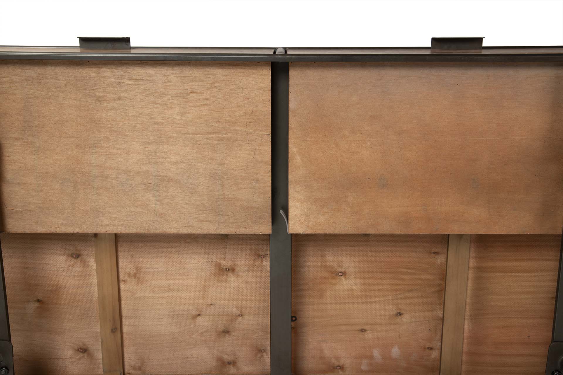 MESA CENTRO MADERA METAL MARRON NEGRO 140x71x54 CM