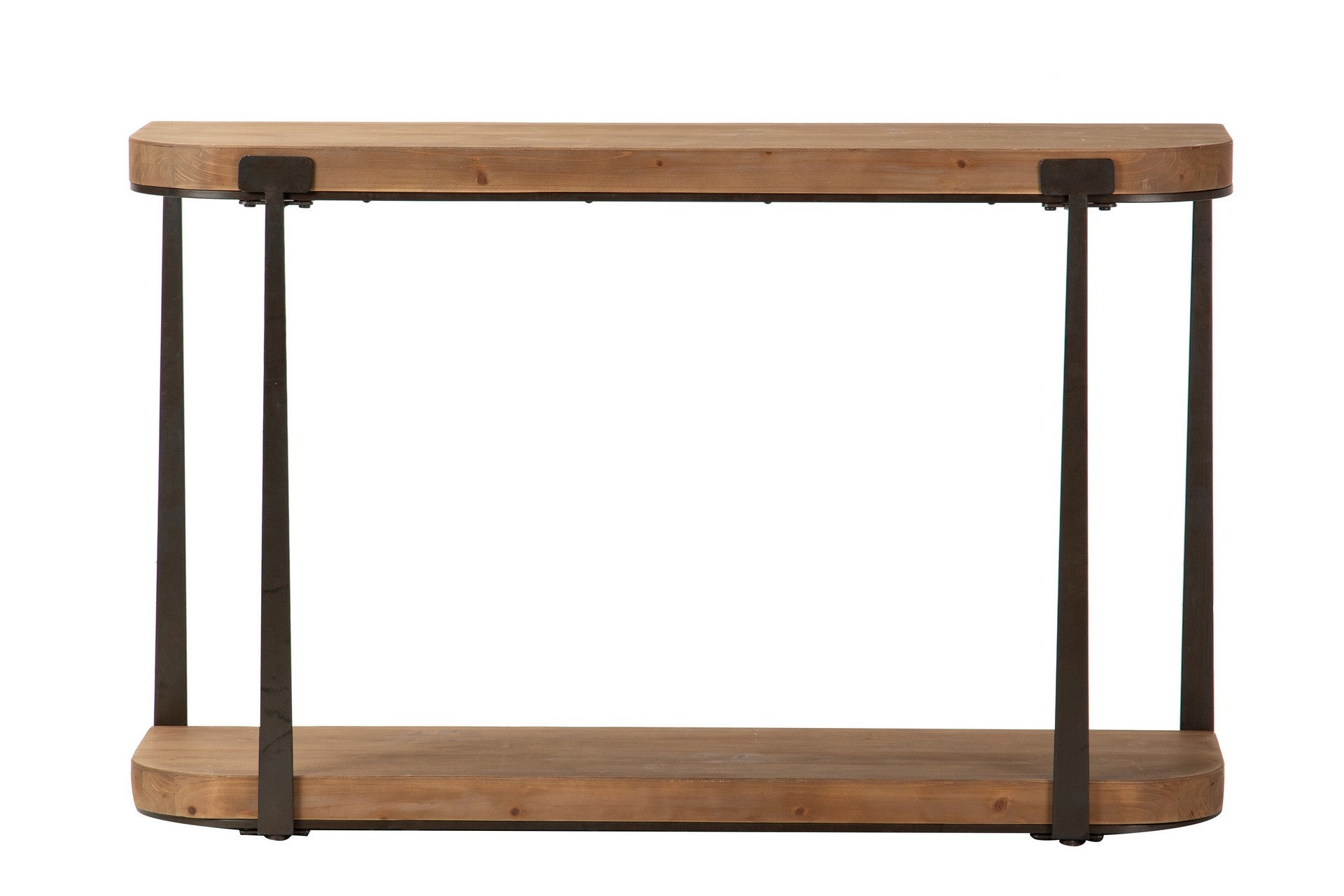 CONSOLA MADERA METAL MARRON NEGRO 120x35x75 CM