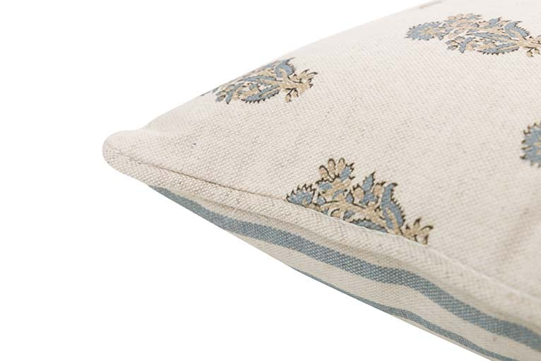 COJIN LINO FLORES RAYAS 45x30 CM - Min.2 uds