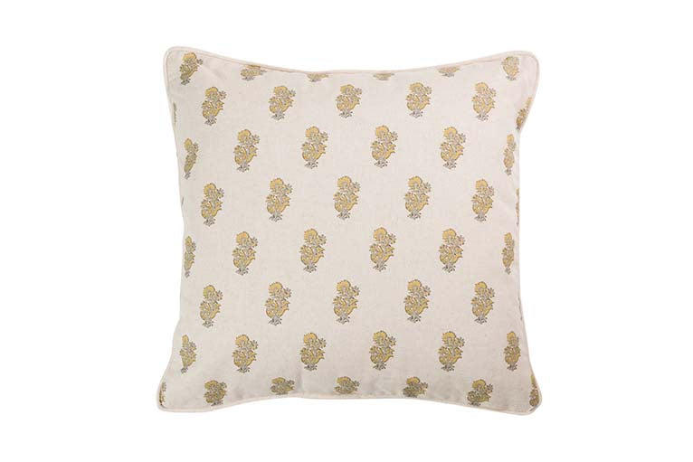 COJIN LINO FLORES RAYAS 45x45 CM - Min.2 uds