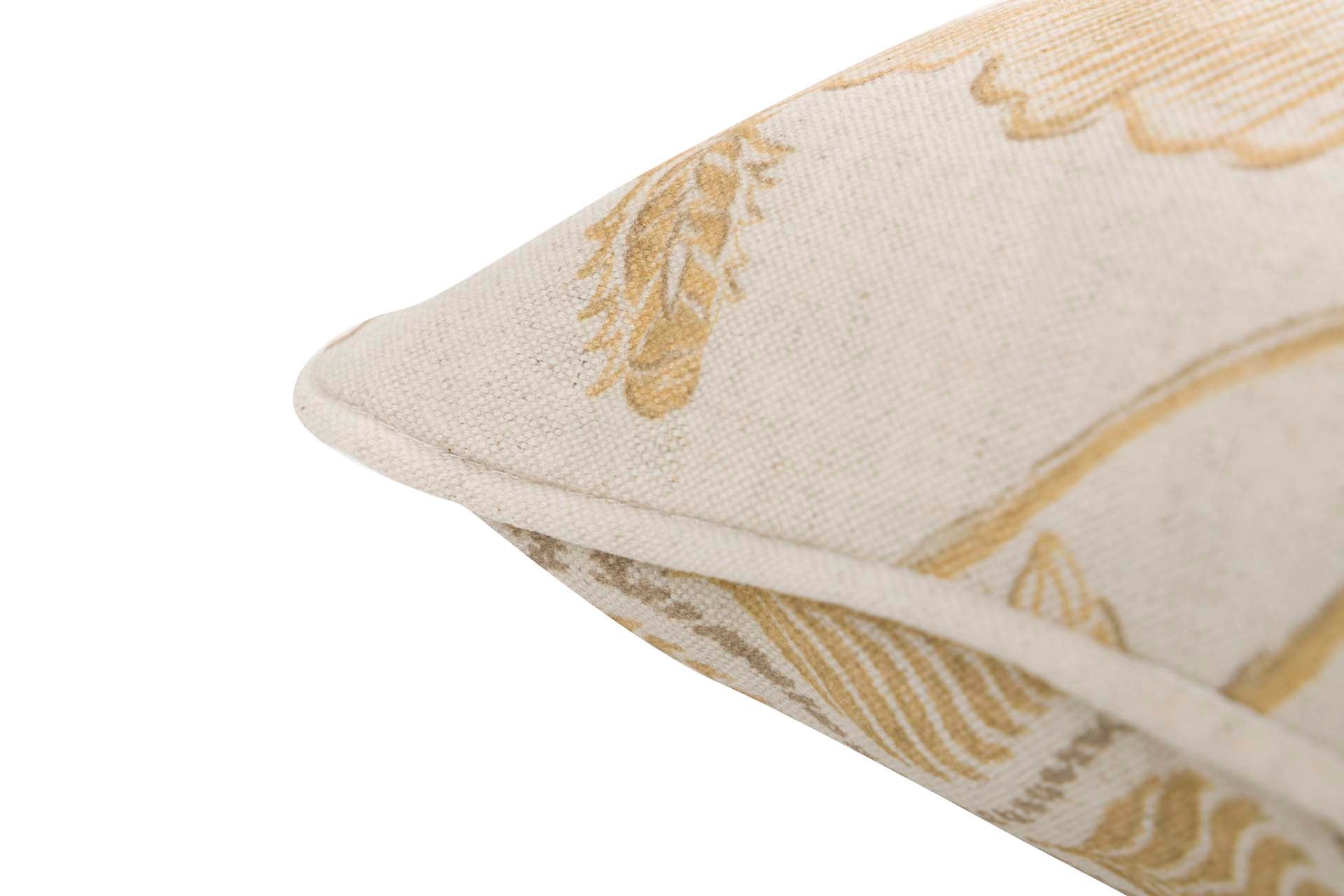 COJIN LINO FLORES HOJAS 45x30 CM - Min.2 uds